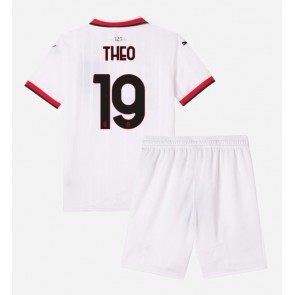 AC Milan Theo Hernandez #19 Dětské Venkovní dres komplet 2024-25 Krátký Rukáv (+ trenýrky)